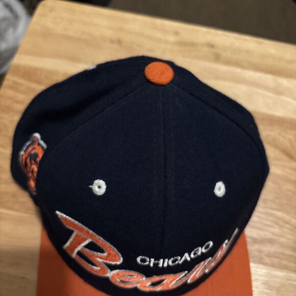 Chicago Bears SnapBack NFL Mitchell & Ness Script Vintage Collection Hat Cap - Picture 5 of 10